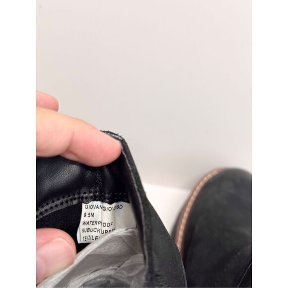 Blondo Boots Size 9.5 Black Leather Waterproof Block Heel Buckle Detail NEW - Picture 9 of 10